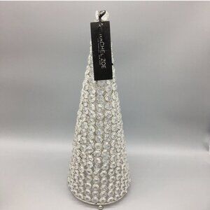 Rachel Zoe Faux Crystal Silver Christmas Tree Designer Holiday Decor Glam 14"